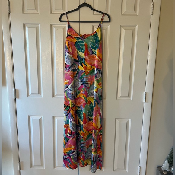 Nicole Miller satin maxi dress. Size L - Picture 1 of 5